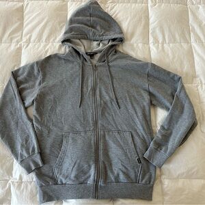 Eddie Bauer Gray Zip-Up Hooded Sweater